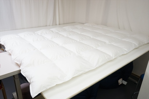 夏はクーラーをつけて使うので肌掛けより少し厚い目の羽毛布団をさがしています画像