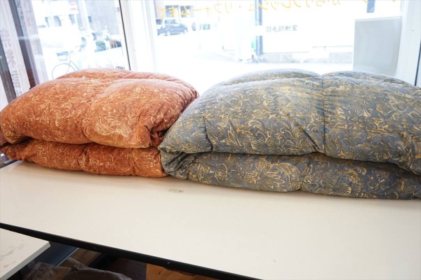 20年使った羽毛布団をリフォームしてもう少し薄い目の羽毛布団にしたい！画像