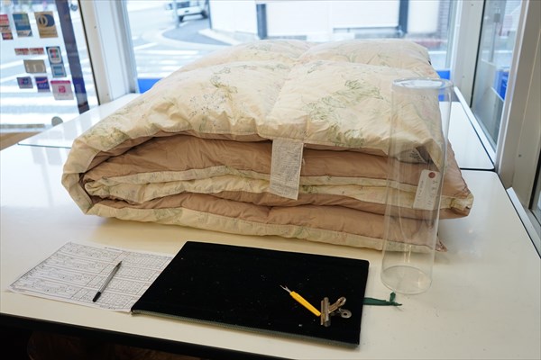 23年使用したダブル羽毛布団をプレミアムコースでリフォーム画像